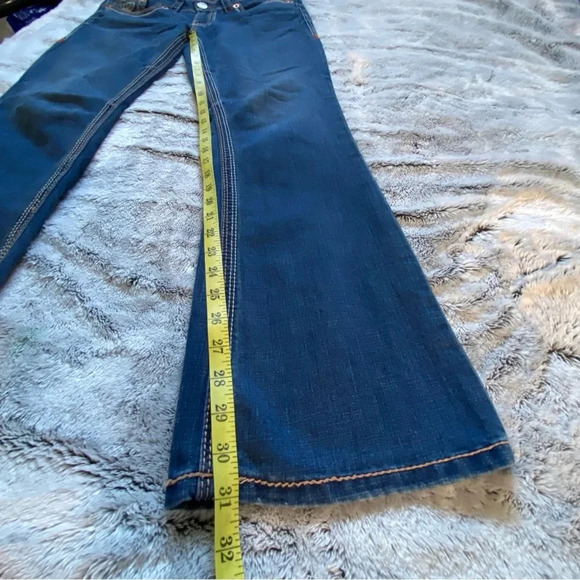 Seven7 Bootcut Women's Jeans‎ 10 Orange Embroidery Detail - Picture 14 of 15